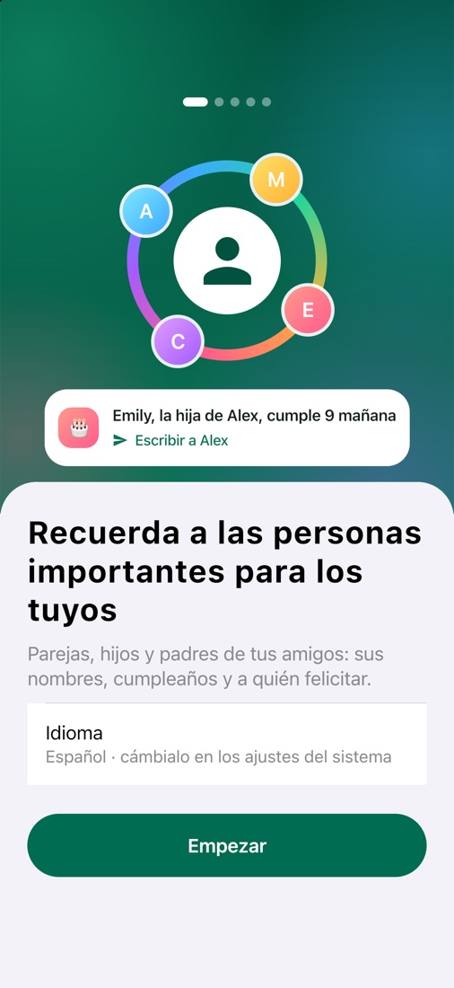 Bienvenida en dos minutos