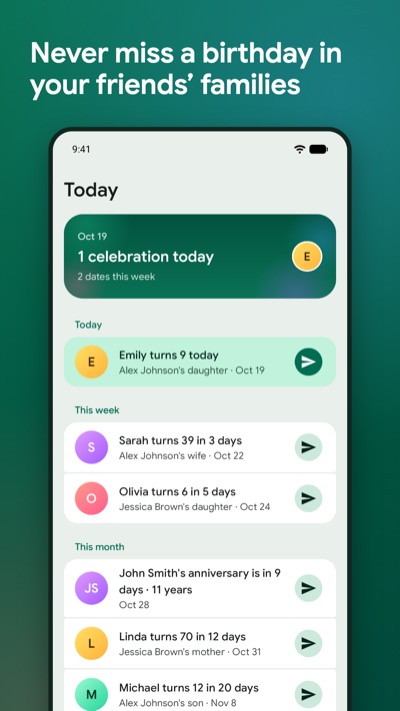 Circles on Android: the Today screen